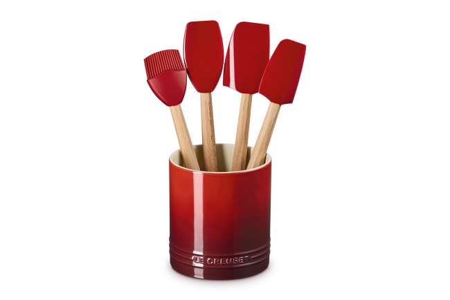 Le Creuset Stoneware Signature 5-Piece Utensil Set CeriseCerise image number 1