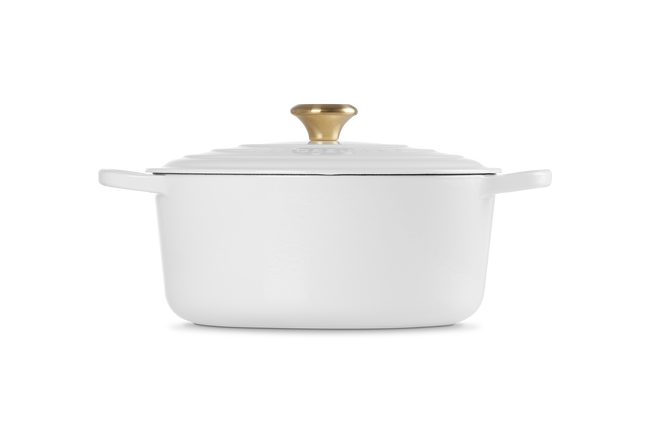 Le Creuset Cast Iron Signature Round Casserole 28cm WhiteWhite image number 3