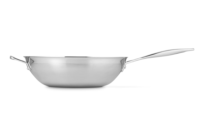 Le Creuset 3-Ply Stainless Steel Uncoated Stir-Fry Wok image number 3