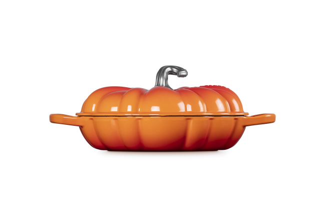 Le Creuset Cast Iron Signature Pumpkin Shallow Casserole 28cm image number 2