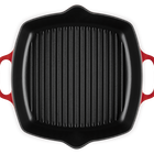 Le Creuset Cast Iron Signature Deep Square Grill 30cm CeriseCerise image number 4
