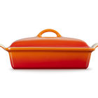 Le Creuset Stoneware Heritage Rectangular Dish with Lid FlameFlame image number 2
