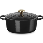 Le Creuset Cast Iron Signature Round Casserole 26cm OnyxOnyx image number 1