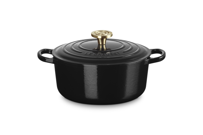 Le Creuset Cast Iron Signature Round Casserole 24cm OnyxOnyx image number 1