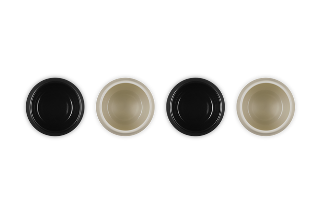 Le Creuset Serenity Stoneware Tumblers Set of 4 Matte Black & BriocheMatte Black & Brioche image number 6