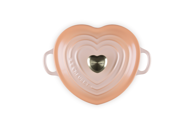 Le Creuset Cast Iron Classic Shallow Heart Casserole with Light Gold Heart Knob 20cm image number 7