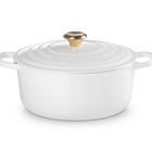 Le Creuset Cast Iron Signature Round Casserole 28cm WhiteWhite image number 1