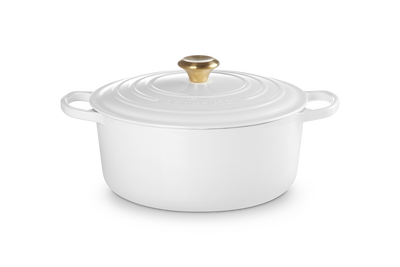Le Creuset Cast Iron Signature Round Casserole 28cm White