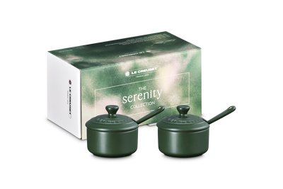 Le Creuset Serenity Stoneware Set of 2 Condiment Pots For&ecirc;t