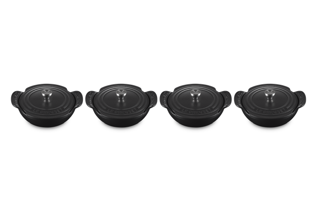 Le Creuset Cast Iron Classic Gourmet Set of 4 Mini-Braiser 13cm Matte Black image number 2