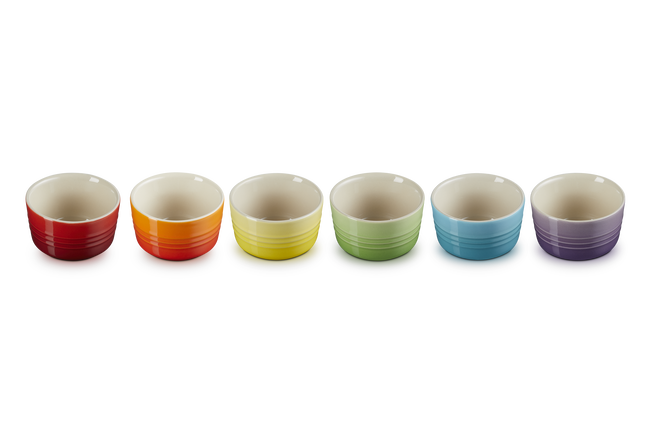 Stoneware Rainbow Set of 6 Mini Ramekins image number 3