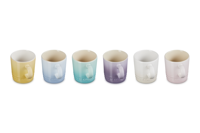 Le Creuset Stoneware Sorbet Set of 6 Espresso Mugs 100ml image number 3