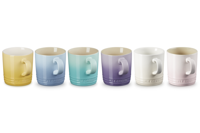 Le Creuset Stoneware Sorbet Set of 6 London Mugs 350ml image number 3
