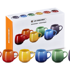 Stoneware Rainbow Set of 6 Coupe Mugs image number 1