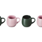 Le Creuset Serenity Stoneware Coupe Mug Set of 4 For&ecirc;t & Sugar PinkFor&ecirc;t & Sugar Pink image number 3