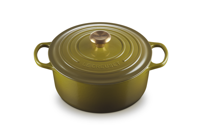 Le Creuset Cast Iron Signature Round Casserole 26cm OliveOlive image number 2