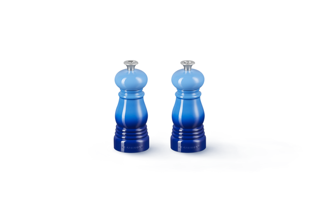 Le Creuset Mini Salt & Pepper Mill Set 11cm Azure BlueAzure Blue image number 1