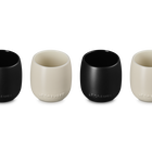 Le Creuset Serenity Stoneware Tumblers Set of 4 Matte Black & BriocheMatte Black & Brioche image number 4