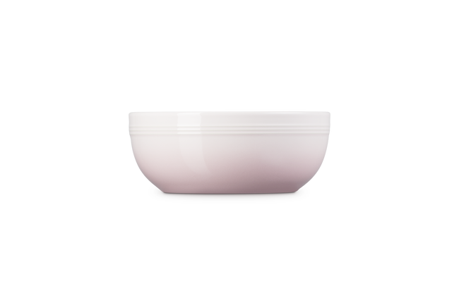 Stoneware Coupe Serving BowlShell Pink image number 3