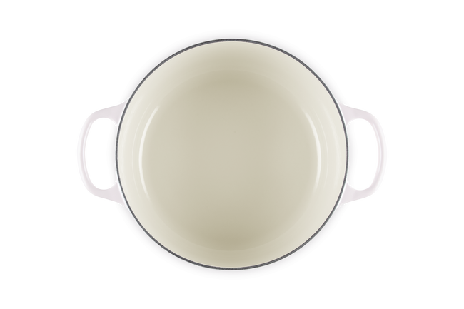 Le Creuset Cast Iron Signature Petal Round Casserole 26cm Shell PinkShell Pink image number 4