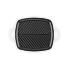 Le Creuset Cast Iron Signature Shallow Rectangular Grill 30cm MeringueMeringue image number 5