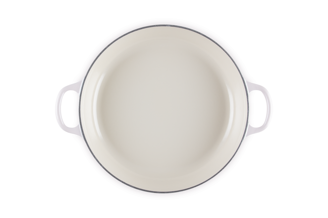 Le Creuset Cast Iron Signature Petal Shallow Casserole 26cm Shell PinkShell Pink image number 5