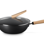 Le Creuset Carbon Steel Wok with Glass Lid & Wooden Handle 30cm image number 1