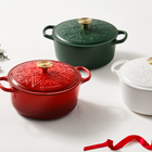Le Creuset Signature Cast Iron Round Cocotte L'Etoile Relief 24cm CeriseCerise image number 8