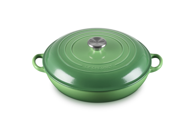 Le Creuset Cast Iron Classic Shallow Casserole 30cm BambooBamboo image number 2