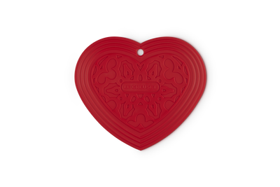 Silicone Heart Trivet Cerise