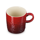 Le Creuset Stoneware Mug 350ml L'Etoile Relief CeriseCerise image number 2