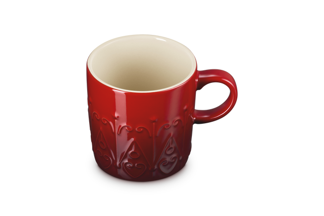 Le Creuset Stoneware Mug 350ml L'Etoile Relief CeriseCerise image number 2