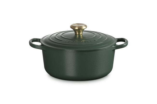 Le Creuset Cast Iron Signature Round Casserole 24cm For&ecirc;tFor&ecirc;t image number 1