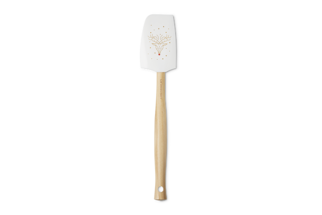 Le Creuset Silicone Craft Medium Spatula Noel Rudolph White image number 1