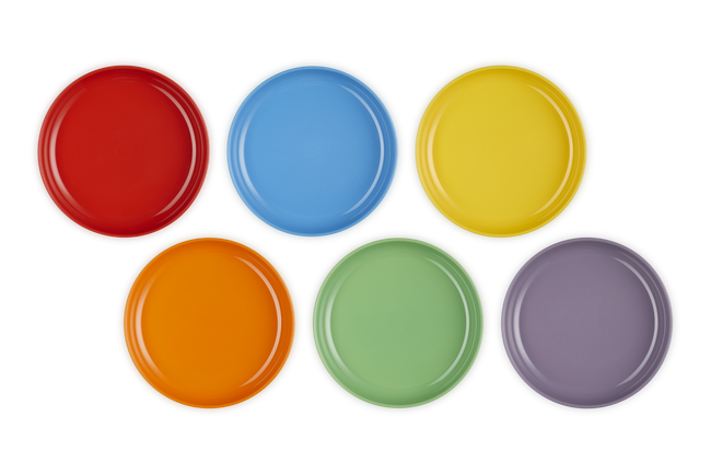Stoneware Rainbow Set of 6 Coupe Pasta Bowls image number 5