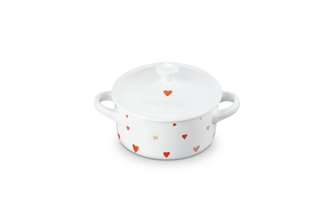 Stoneware 10cm Heart Mini Round Cocotte image number 2