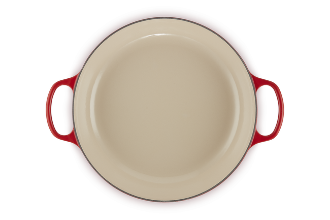 Le Creuset Cast Iron Signature Shallow Casserole 30cm CeriseCerise image number 4