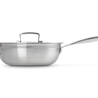 3-ply Stainless Steel Non-Stick Chef's Pan with Lid and Helper Handle image number 3