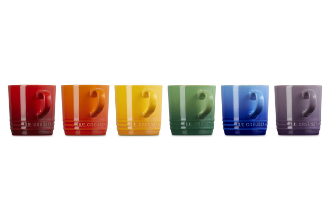 Stoneware Rainbow Set of 6 Vancouver Cappuccino Mugs image number 4