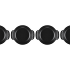 Le Creuset Cast Iron Gourmet Set of 4 Mini Braisers Bases 13cm Matte Black image number 4