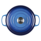 Le Creuset Cast Iron Signature Round Casserole 26cm Azure BlueAzure Blue image number 4