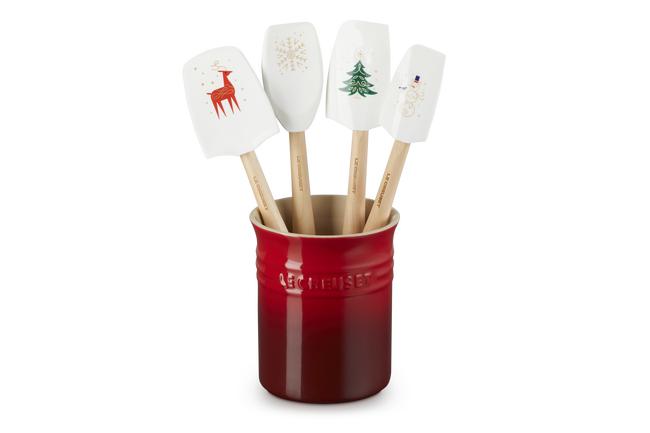 5 Piece Utensil Set Cerise Noel Decal image number 1