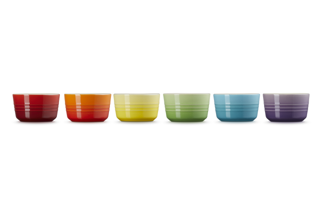 Stoneware Rainbow Set of 6 Mini Ramekins image number 4