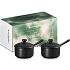 Le Creuset Serenity Stoneware Set of 2 Condiment Pots Matte BlackMatte Black image number 1
