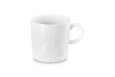 Le Creuset Stoneware Mug 350ml L'Etoile Relief White
