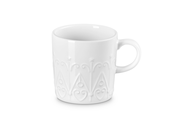 Le Creuset Stoneware Mug 350ml L'Etoile Relief WhiteWhite image number 1