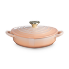 Le Creuset Cast Iron Classic Shallow Heart Casserole with Light Gold Heart Knob 20cm image number 3