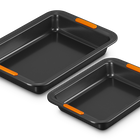 Le Creuset Metal Bakeware Set of 2 Rectangular Cake Tins image number 1