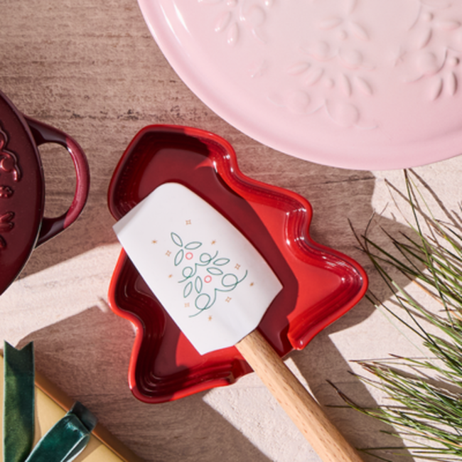 Le Creuset Stoneware Tree Spoon Rest 14cm CeriseCerise image number 5