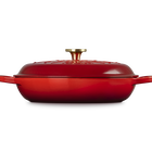 Le Creuset Signature Cast Iron Shallow Casserole L'Etoile Relief 30cm CeriseCerise image number 3